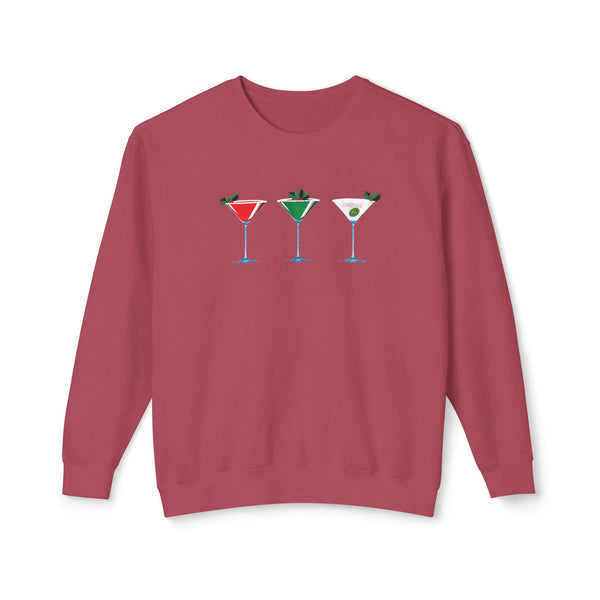 Christmas Martini Sweatshirt Soft Cotton, Relaxed Fit