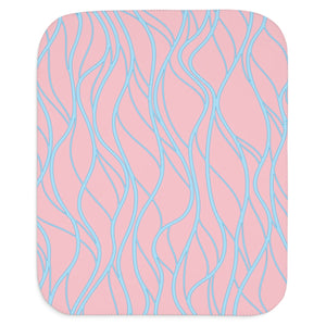 wavy stripes pink and blue stylish sherpa baby blanket