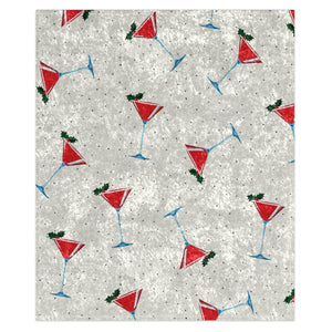 martini lovers Christmas throw blanket