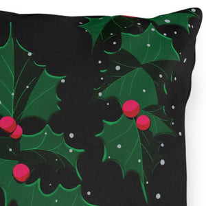 throw pillow with 'Holiday Ivy Christmas' design