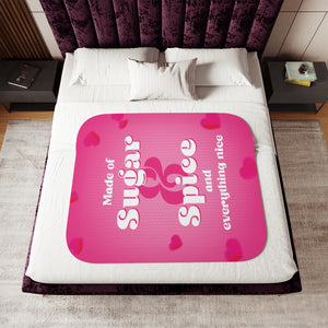 Sugar and Spice Pink Sherpa Baby Blanket