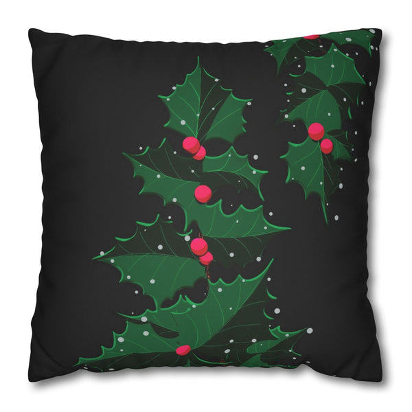 Christmas Ivy & Berry Pillow Cover Decorative Holiday Pillow