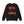 The back of a black sweatshirt that says Rock the World on a white background.