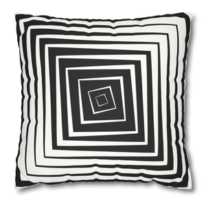 Black & White Reversible Faux Suede Pillow Cover