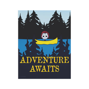 Garden flag with 'Adventure Awaits Funny Halloween' design
