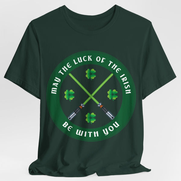 May the Luck of the Irish Be with You Sci-Fi St. Patrick's T-Shirt