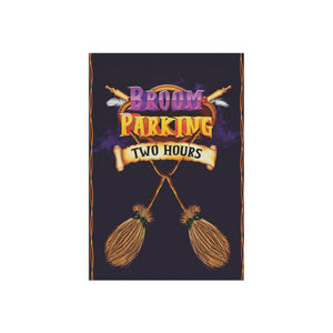 Witches Broom Parking Funny Halloween Yard Flag