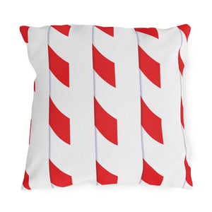 Candy Cane Striped Christmas Throw Pillow