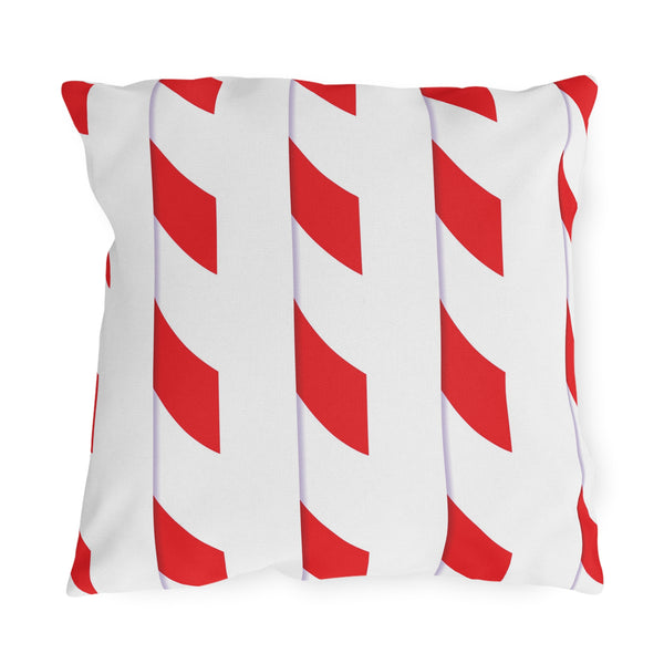 Candy Cane Striped Christmas Throw Pillow