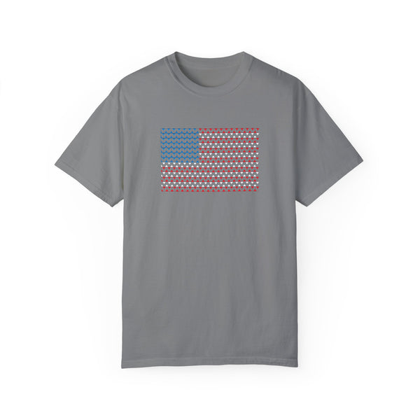 Comfort Colors© Martini Style American Flag Patriotic T-Shirt