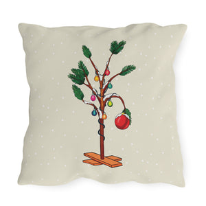 throw pillow with 'Charlie Brown Christmas Outdoor' design