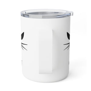 mug with 'Wicked Cat Wickedly Awesome Insulated Travel 10oz' graphic on a white background