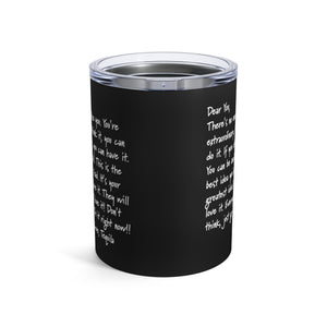 mug with 'Tequila Love Letter Sarcastic Funny Insulated Travel 10oz' graphic on a white background