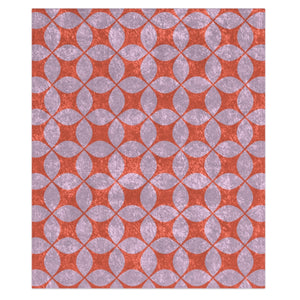 Orange & Lilac Art Deco Decorative Throw Blanket