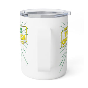 mug with 'Luck of the Irish Star Wars Parody Insulated Travel 10oz' graphic on a white background