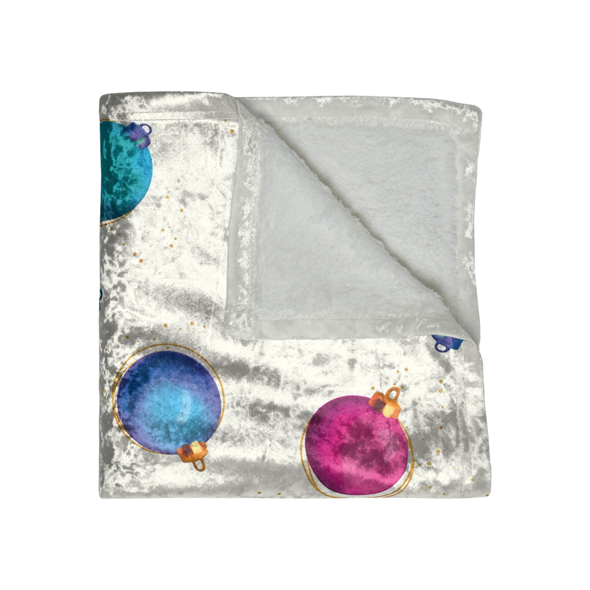 Colorful Ornaments Festive Christmas Throw
