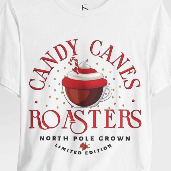 Candy Canes Roasters Christmas Coffee T-Shirt