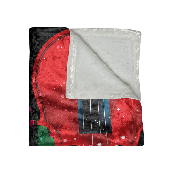 Holiday Violin Throw Blanket Christmas Decor