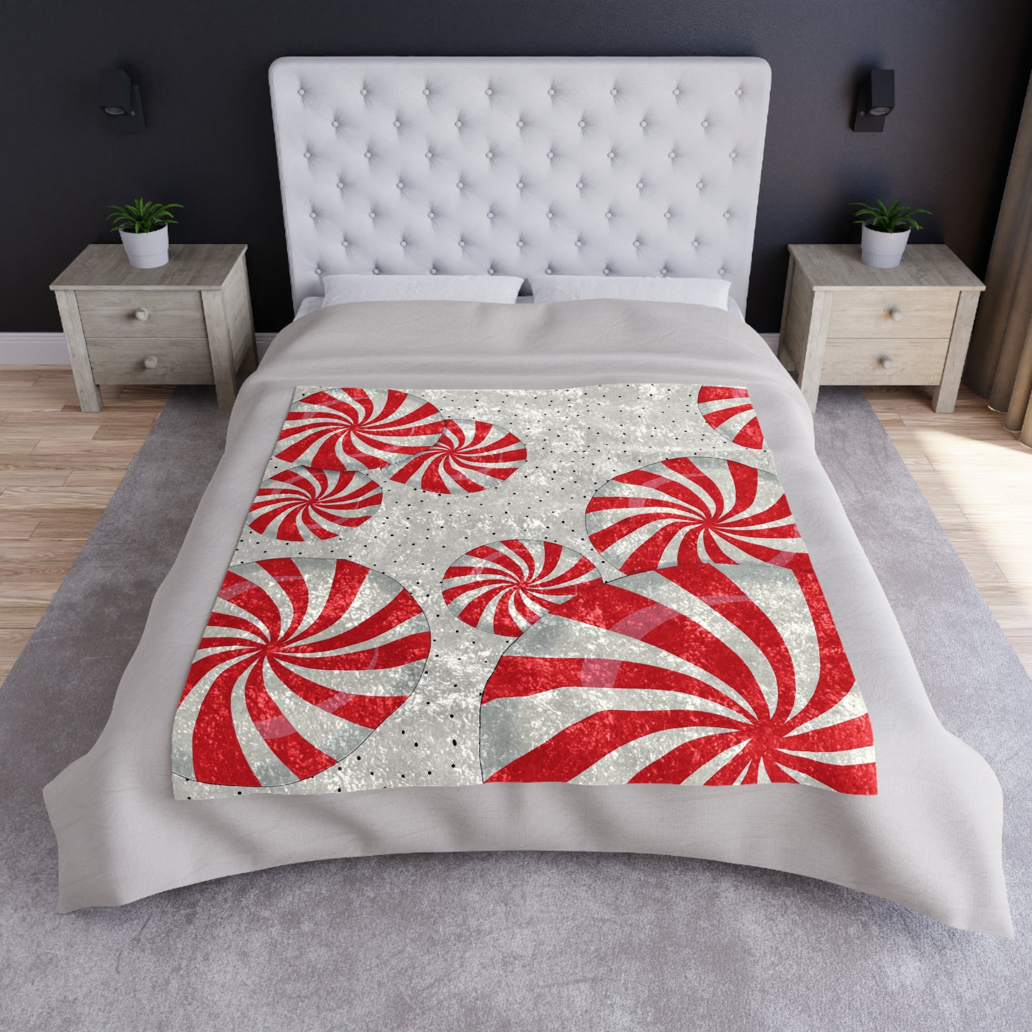 Peppermints Festive Christmas Throw