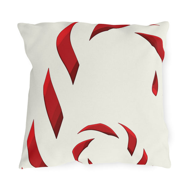 Candy Cane Indoor Outdoor Christmas Throw Pillow