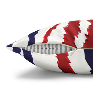 throw pillow with 'Red White Blue Animal Print Patriotic Soft Cover' design