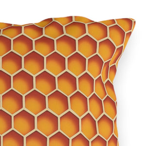 throw pillow with 'Honeycomb Accent Spring Decor' design