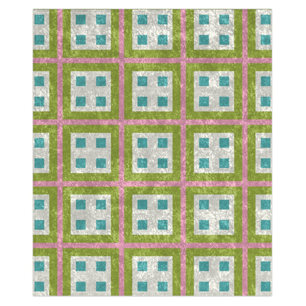 Pastel Pink, Blue, & Green Decorative Throw Blanket