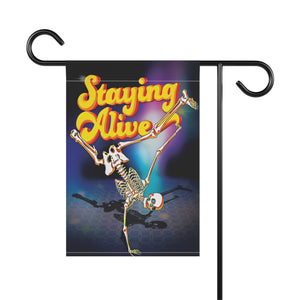 Skeleton Staying Alive Halloween Flag