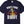 Navy blue t-shirt with graphic design and text 'WHO'S YOUR DADDY' on a white background