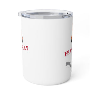 mug with 'Leg Lamp Christmas Story Insulated Travel 10oz' graphic on a white background