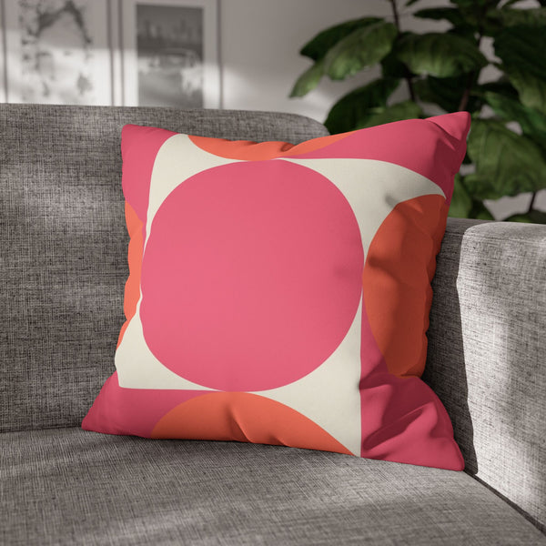 SW Paradox Palette Pink Orange Faux Suede Pillow Cover