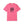 Pink t-shirt with graphic design of two characters and text on a white background