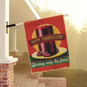 Garden flag with 'Cranberry Sauce Funny Retro Thanksgiving' design