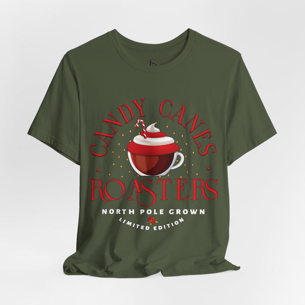 Candy Canes Roasters Christmas Coffee T-Shirt