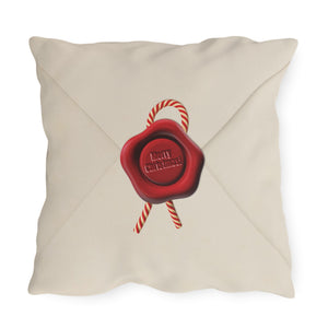 Reversible Holiday Pillow Santa Mail Outdoor Decor