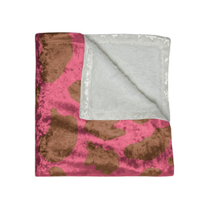 Brown & Pink Animal Print Decorative Throw Blanket