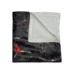 Snow Birds Midnight Blue Decorative Throw