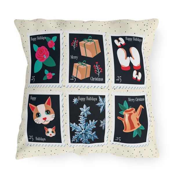 Classic Christmas Outdoor Throw Pillow Holiday Decor