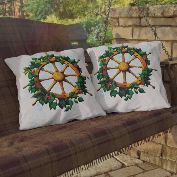 Coastal Christmas Pillow Outdoor Nautical Christmas Decor