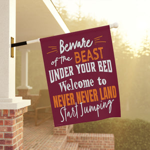 Garden flag with 'Virginia Tech Hokies Enter Sandman Banner' design