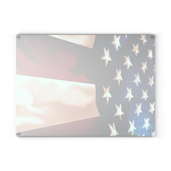 American Flag Kitchen Decor Glass Cutting Board