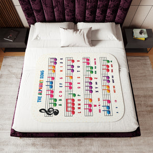 Soft sherpa blanket with 'The ABC Alphabet Song' design