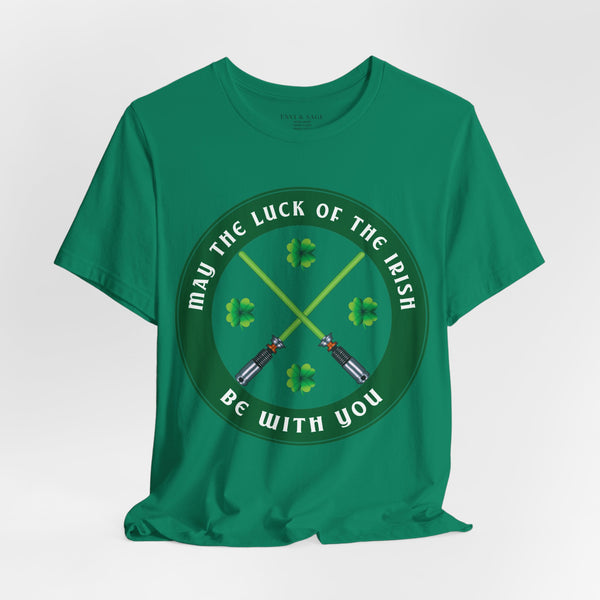 May the Luck of the Irish Be with You Sci-Fi St. Patrick's T-Shirt