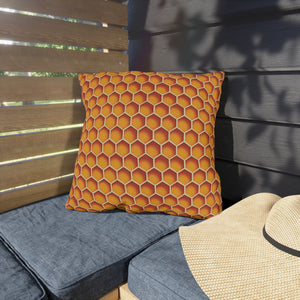 throw pillow with 'Honeycomb Accent Spring Decor' design