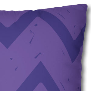 throw pillow with 'Purple & Green Reversible Cover' design