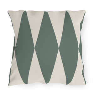 throw pillow with 'Green & White Diamond' design