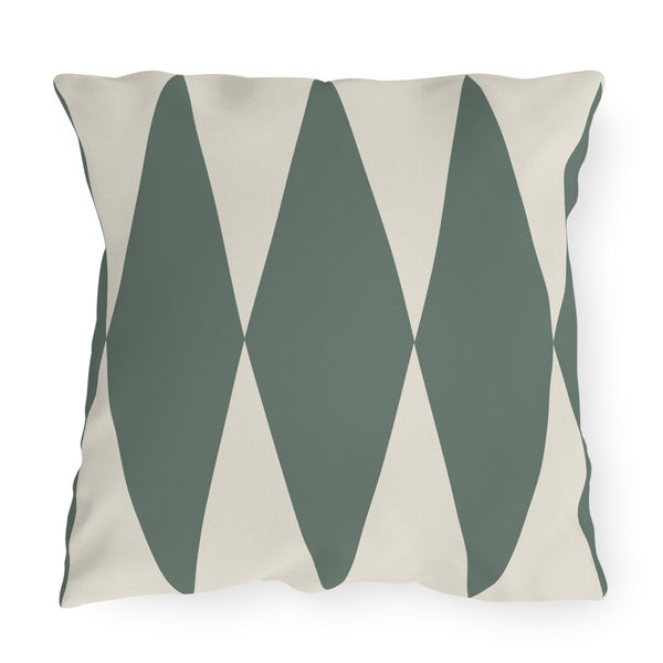 Green Ivory Diamond Indoor Outdoor Throw Pillow