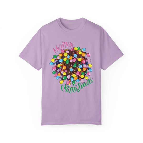Comfort Colors® Tangled Lights Merry Christmas Funny T-Shirt