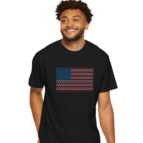 Comfort Colors© Martini Style American Flag Patriotic T-Shirt