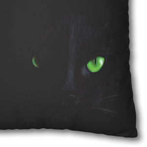 throw pillow with 'Black Cat Halloween Cover' design